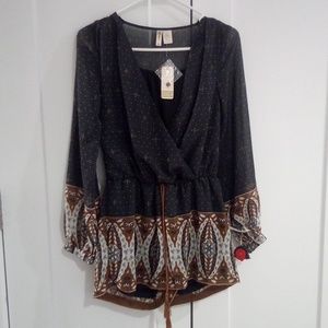 Japna Long Sleeve Shorts Romper